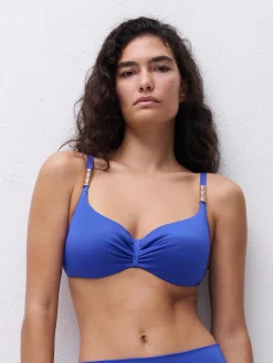 Bikini-top med bøjle - Bleu grec