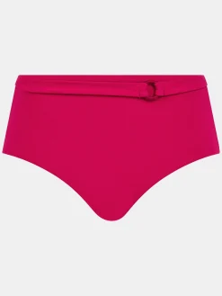 Bikiniunderdel med høj talje - Berry Magenta