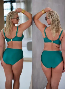 Bikiniunderdel med høj talje - Racing Green