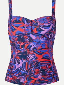 Bodine Tankini - Orange hibiscus