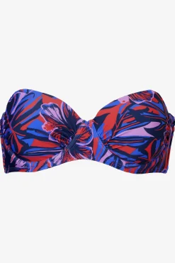 Britt polstret bikini-top - Orange hibiscus