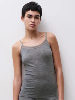 Chemise top - 100% merinould - Heather grey