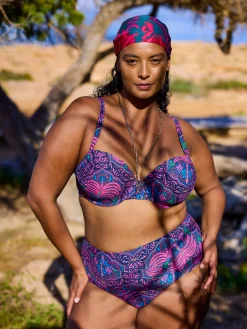 Donna bikini top - Pink Palm