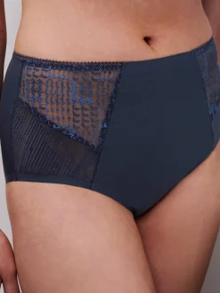 Høj talje slip - Sailing blue