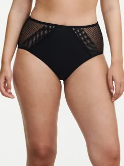 Høj talje slip - Sort