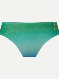 Højtaljet bikinitrusse - Green blue gradient