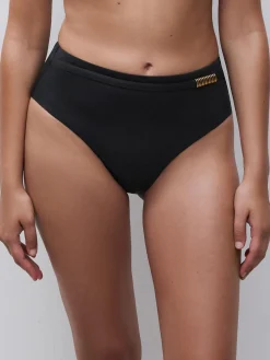 Højtaljet bikinitrusse - Sort