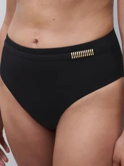 Højtaljet bikinitrusse - Sort