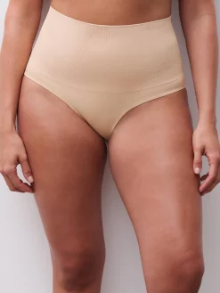 Højtaljet trusse med shaping effekt - Clay Nude