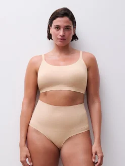 Højtaljet trusse med shaping effekt - Clay Nude