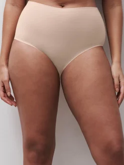 Højtaljet trusse - one size + - Golden Beige