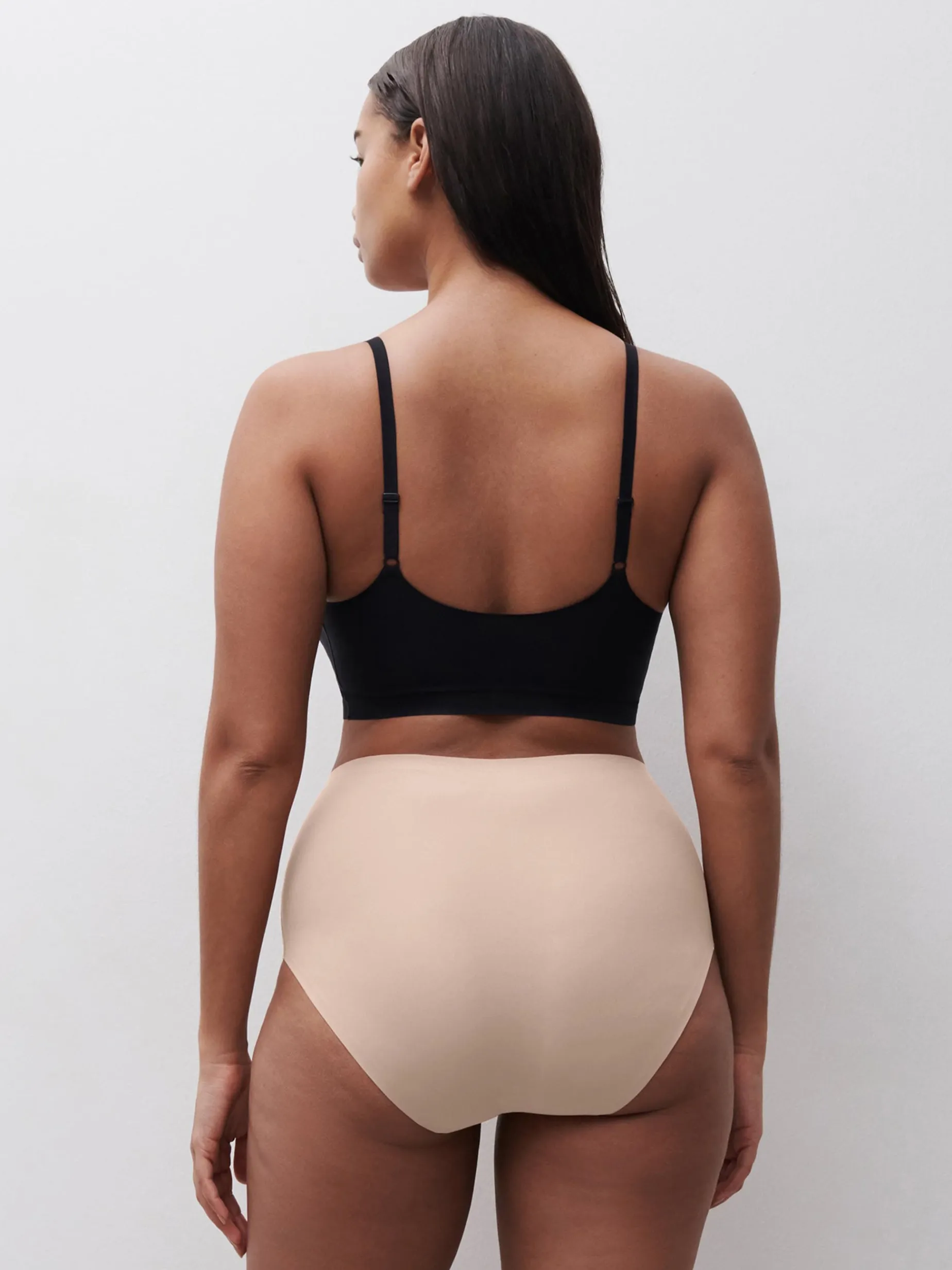 Højtaljet trusse - one size + - Golden Beige