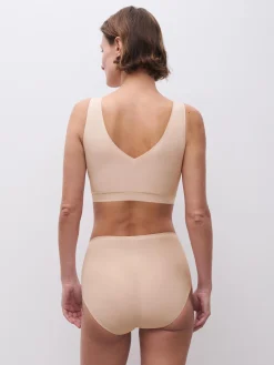 Højtaljet trusse - one size - Golden Beige