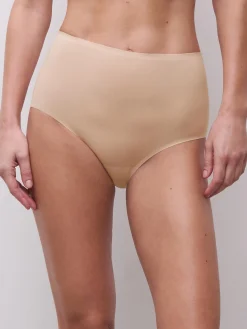 Højtaljet trusse - one size - Golden Beige