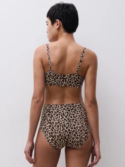 Højtaljet trusse - one size - Leopard print