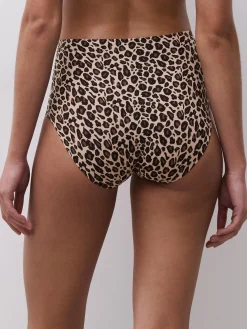 Højtaljet trusse - one size - Leopard print