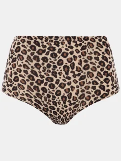 Højtaljet trusse - one size - Leopard print