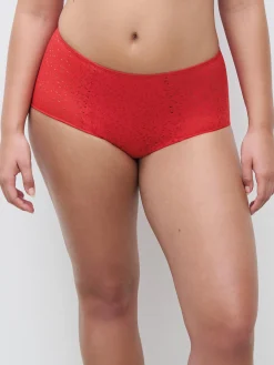 Højtaljet trusse - Poppy Red