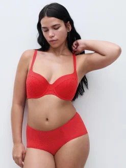 Højtaljet trusse - Poppy Red