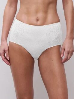 Højtaljet trusse - White