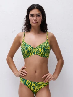 Ikke formstøbt bikinitop - Yellow Jungle