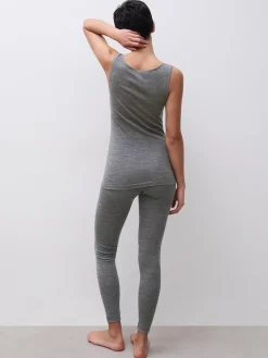 Leggings - 100% merinould - Heather grey