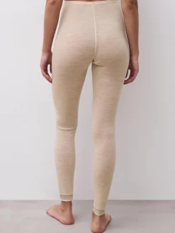 Leggings - 100% merinould - Heather nude