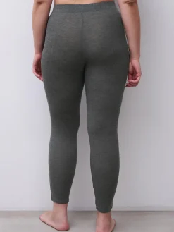 Leggings - merinould og silke - Slate Grey