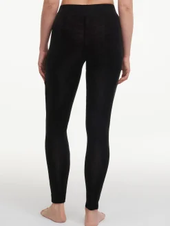 Leggings - merinould og silke - Sort