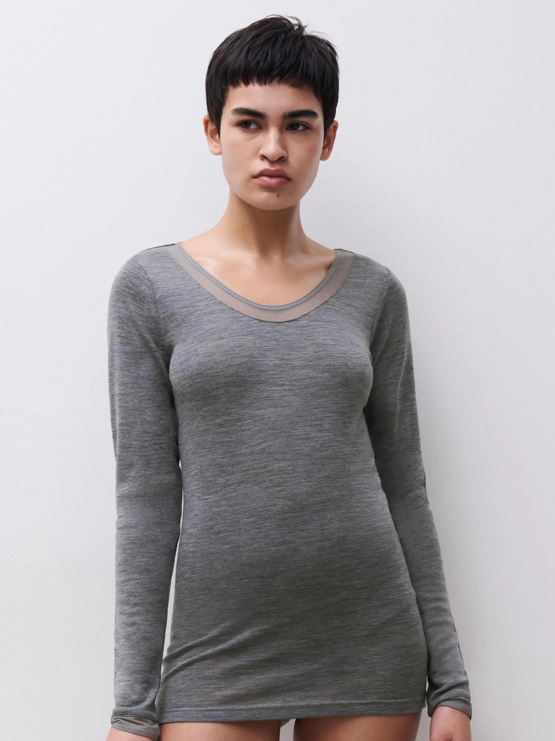 Maxi trusse - 100% merinould - Heather grey