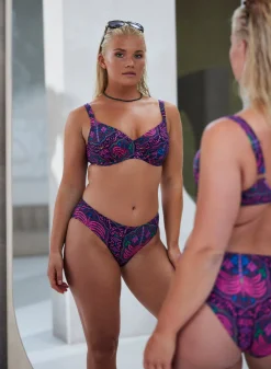 Mid Bikinibukser - Pink Palm