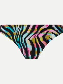 Midterste bikinibukser - Colored zebra