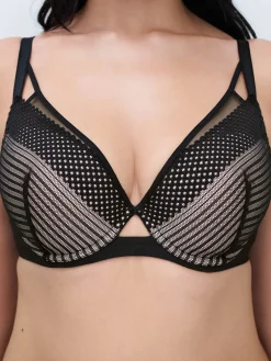 Plunge t-shirt BH - Sort