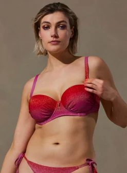 Polstret Britt (stropløs) - Red pink gradient