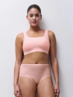 Softstretch-trusser med høj talje - Fluor Pink