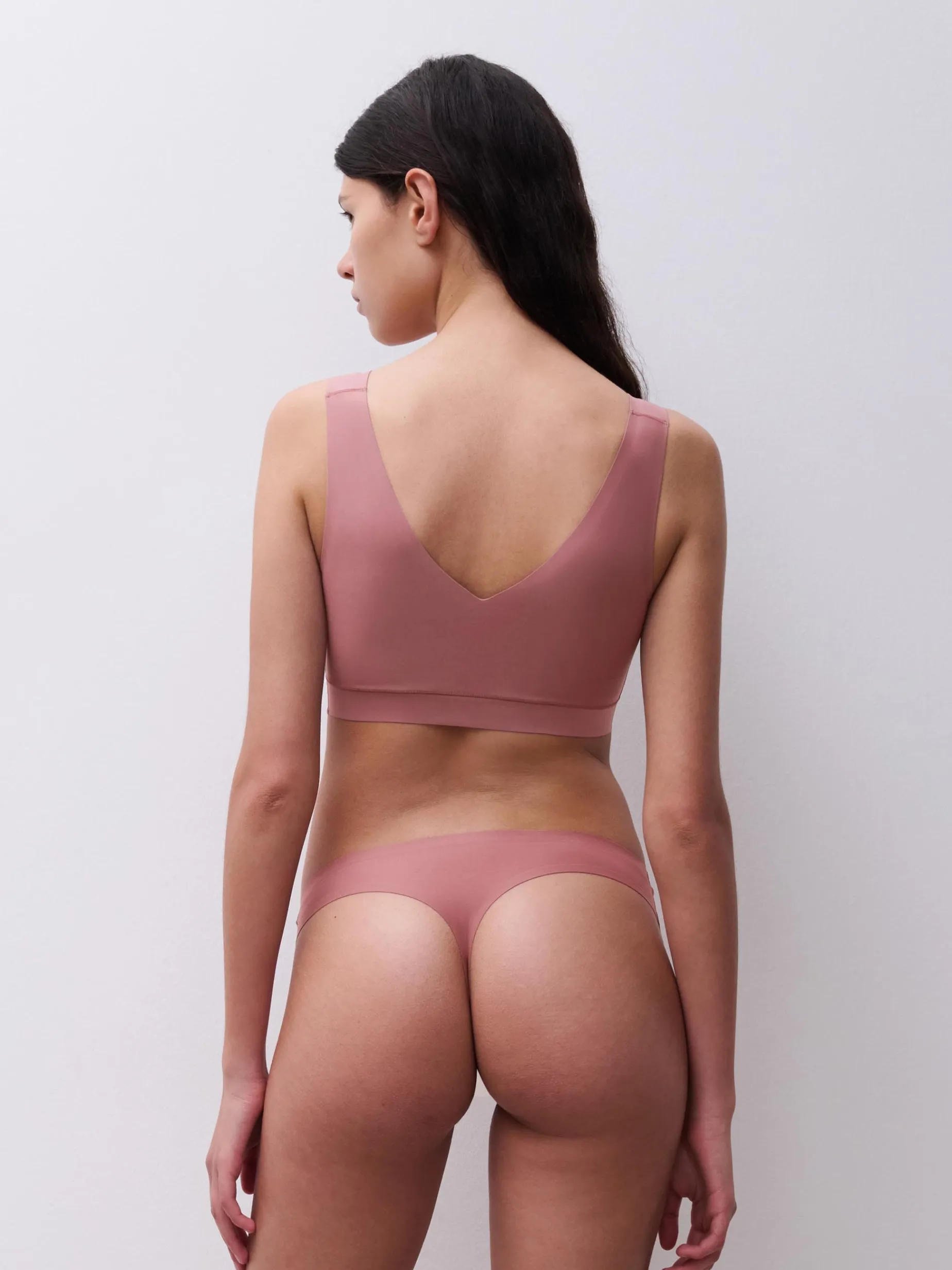 SOFTSTRETCH - V-neck Top - Rose des bois