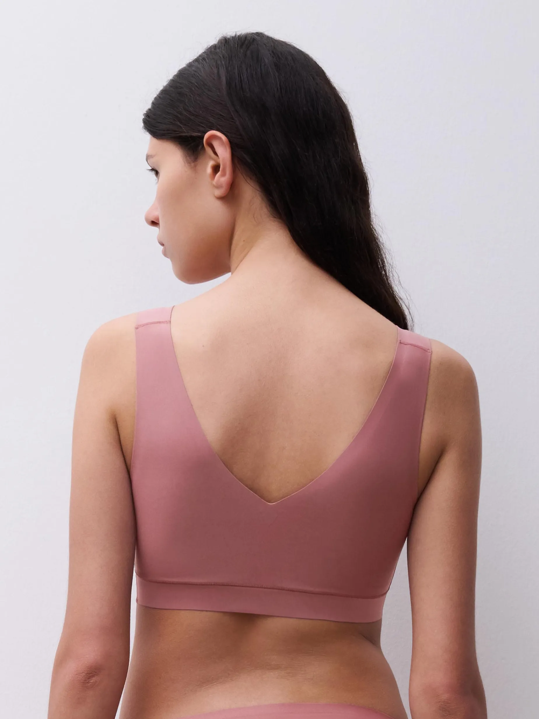 SOFTSTRETCH - V-neck Top - Rose des bois