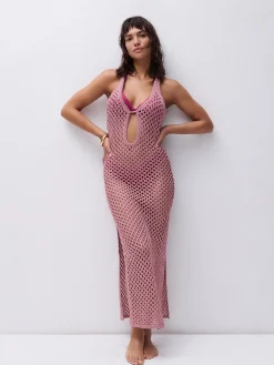 Strandkjole - Pink Lurex