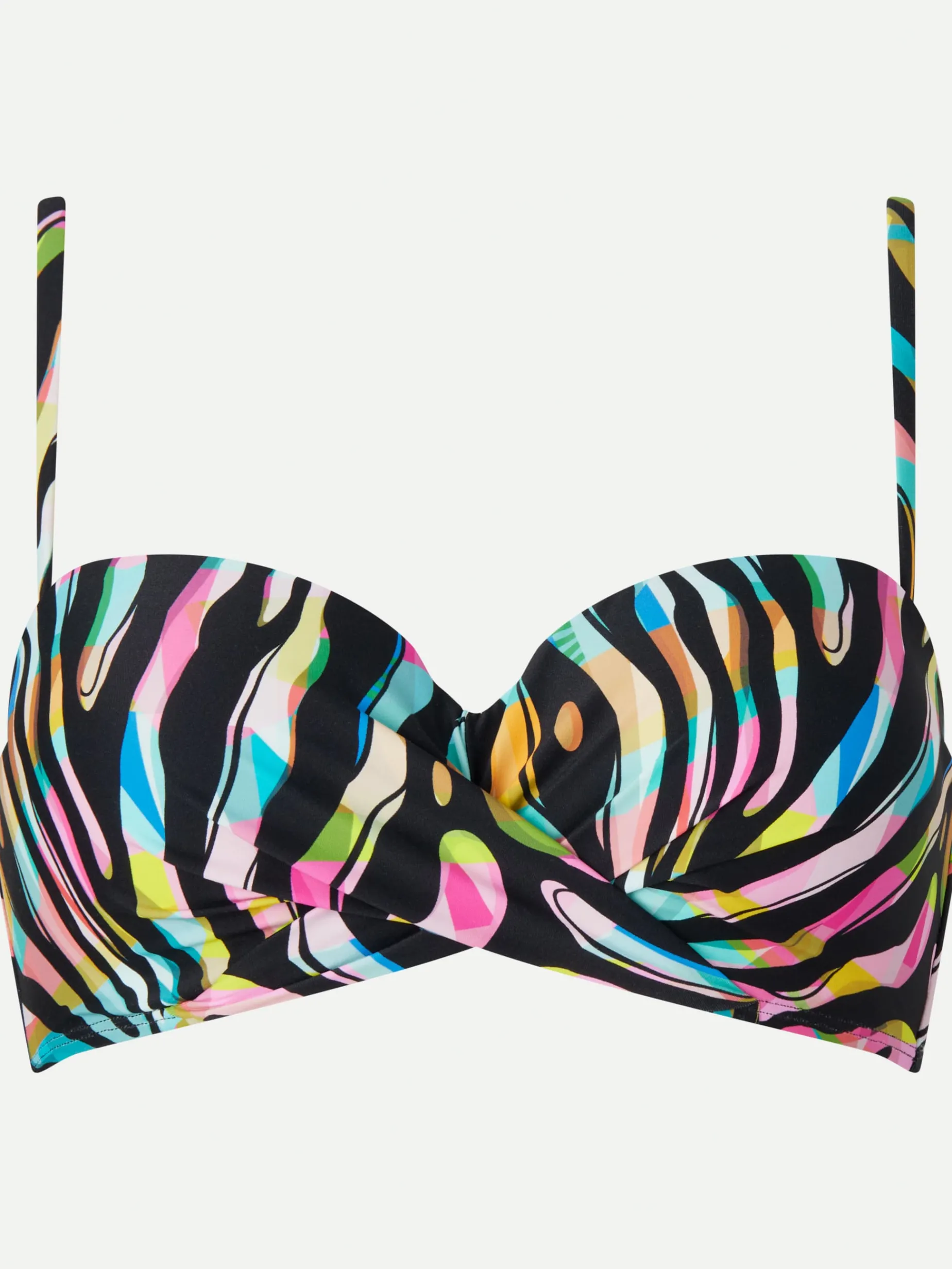 Stropløs bikinitop - Colored zebra