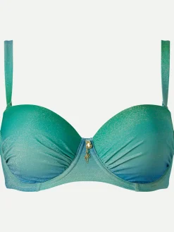 Stropløs bikinitop - Green blue gradient