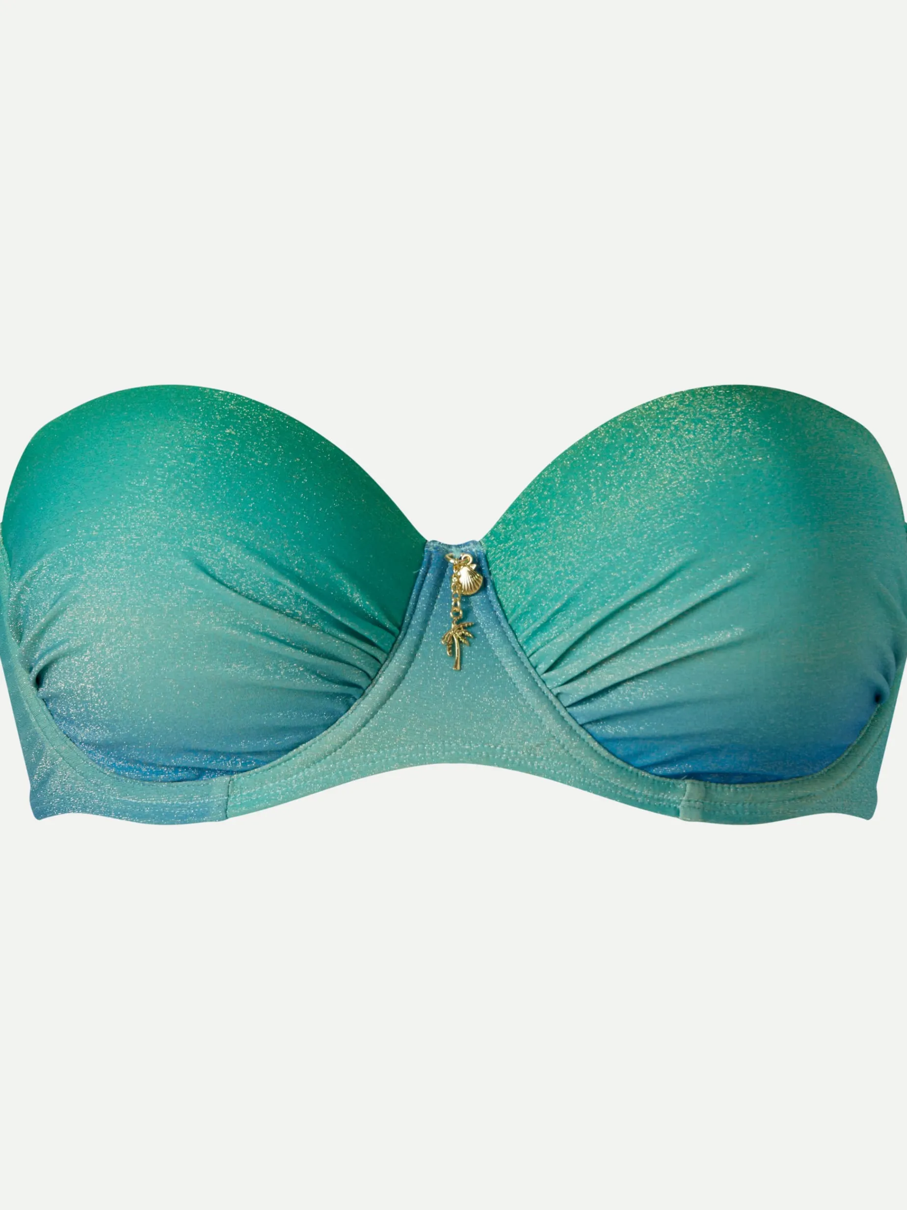 Stropløs bikinitop - Green blue gradient