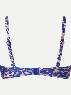 Stropløs foret bikinitop - Wavy leopard