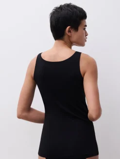 Tank top - bomuld - Sort