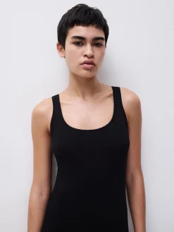 Tank top - bomuld - Sort