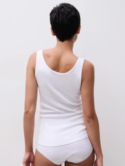 Top - 100% bomuld - White