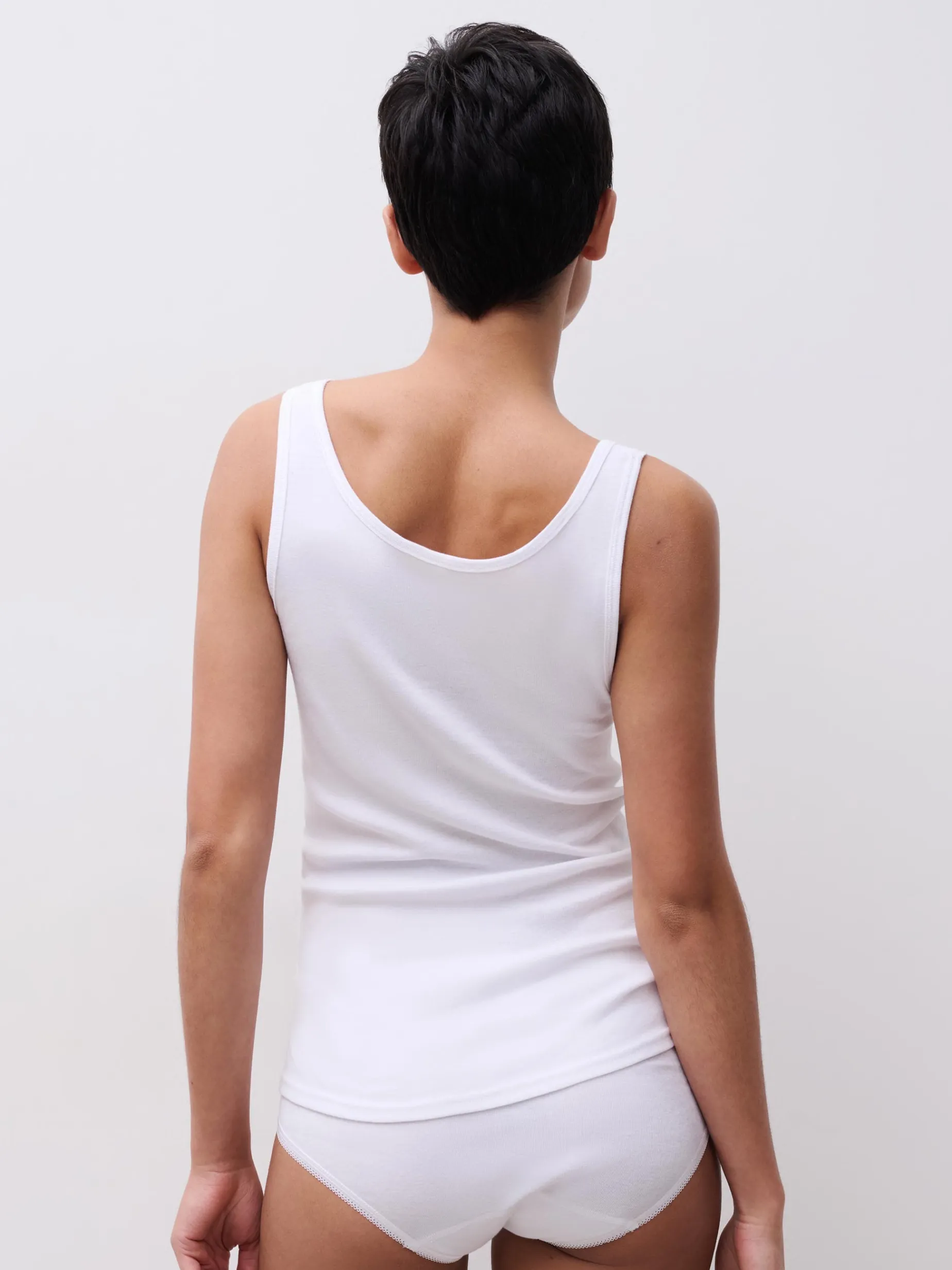 Top - 100% bomuld - White