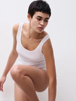 Top - 100% bomuld - White