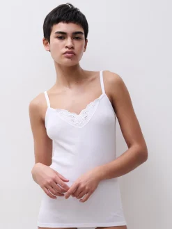 Top - 100% bomuld - White