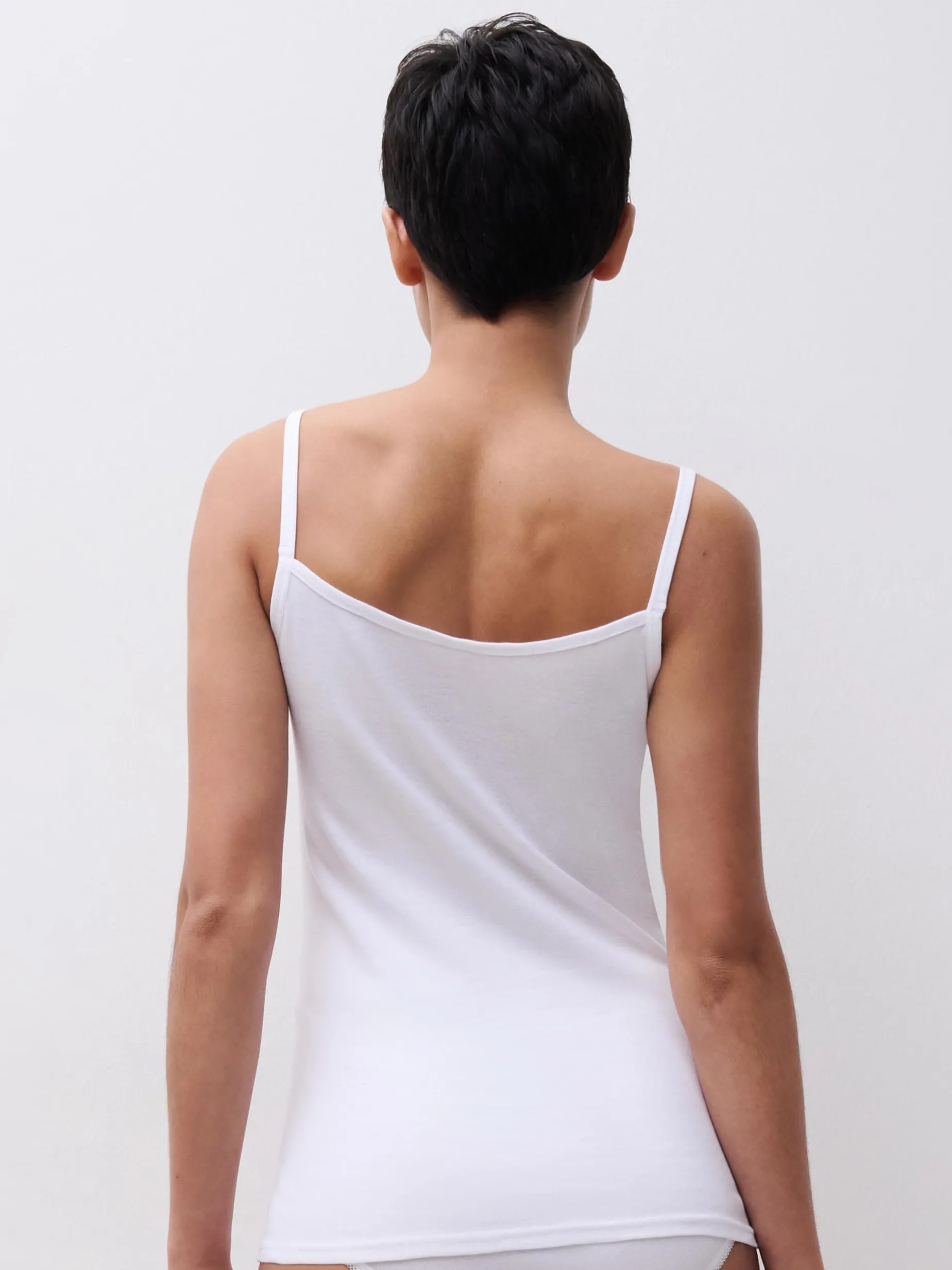 Top - 100% bomuld - White