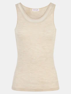 Top -100% merinould - Heather nude